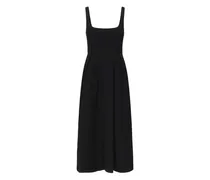 Kleid mit eckigem Ausschnitt - Schwarz