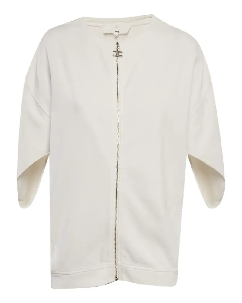 Elisabetta Franchi oversized zip-front jacket - Nude Nude