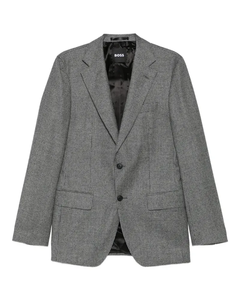 HUGO BOSS Sakko mit Hahnentrittmuster - Grau Grau