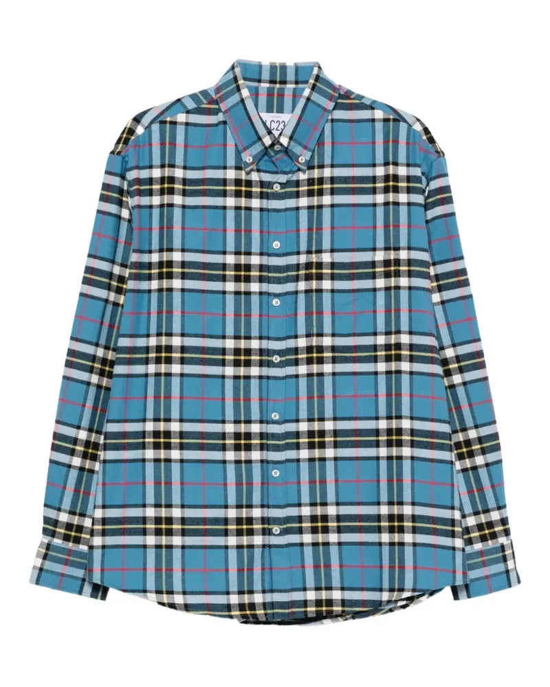LC23 Kariertes Hemd - Blau Blau