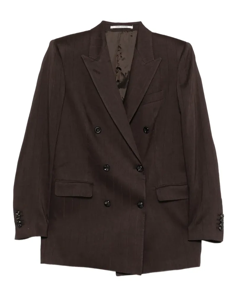Tagliatore Doppelreihiges Sakko mit Nadelstreifen - Braun Braun