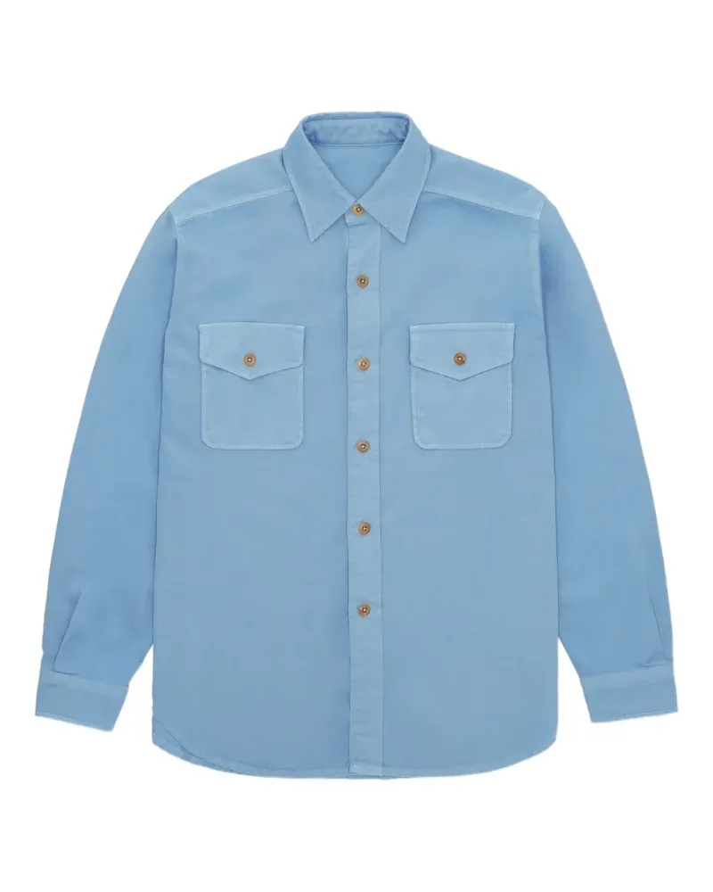 Fortela Cpo buttoned pocket overshirt - Blau Blau
