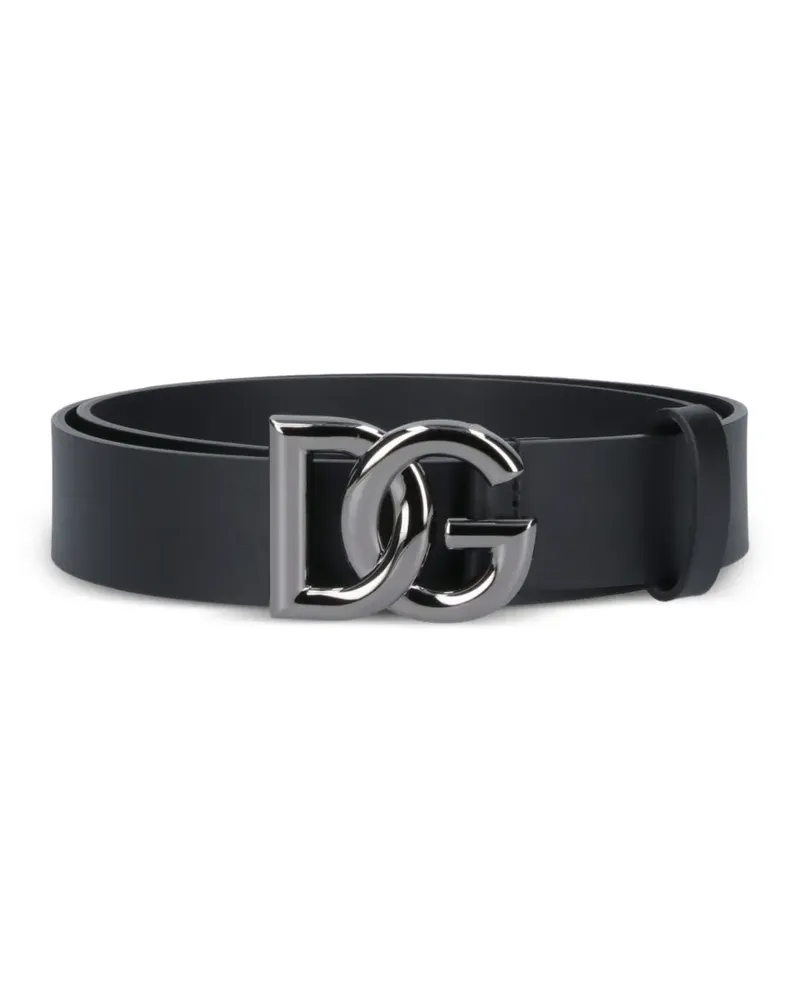 Dolce & Gabbana Gürtel mit DG-Logo - Schwarz Schwarz