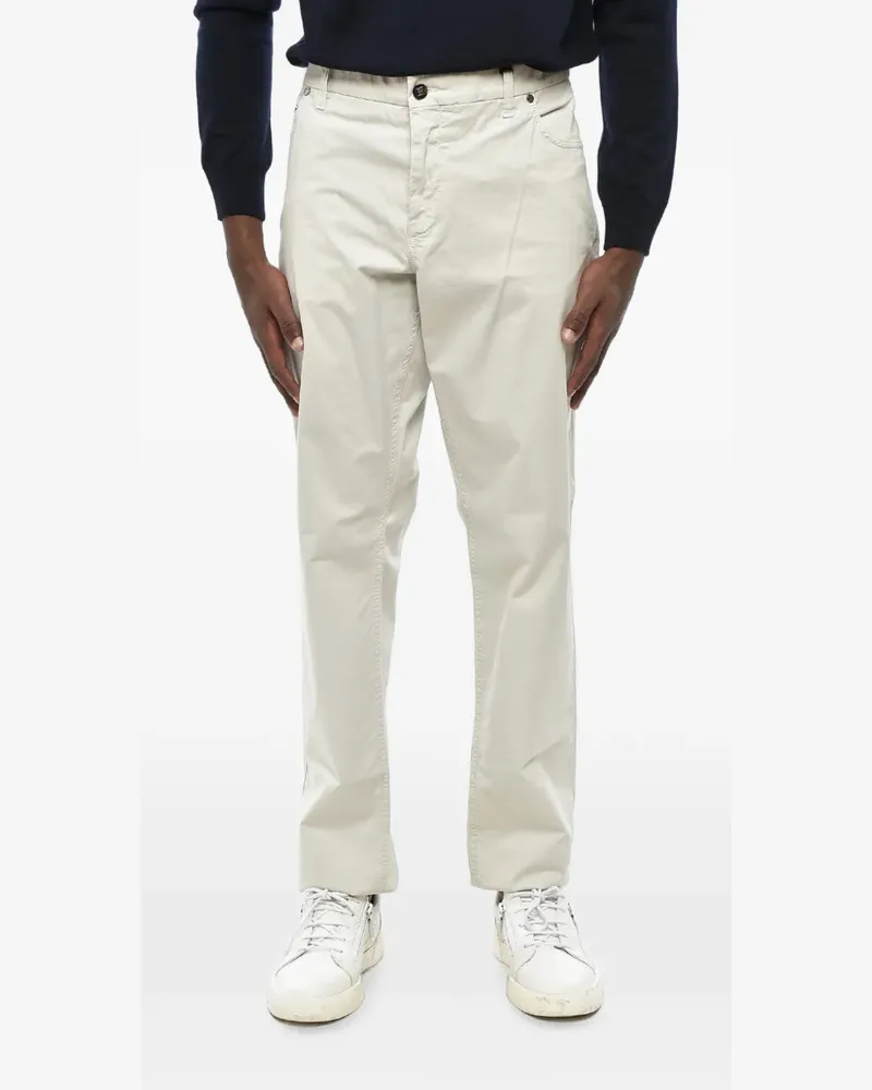 Corneliani belt-loop welt-pocket trousers - Nude Nude