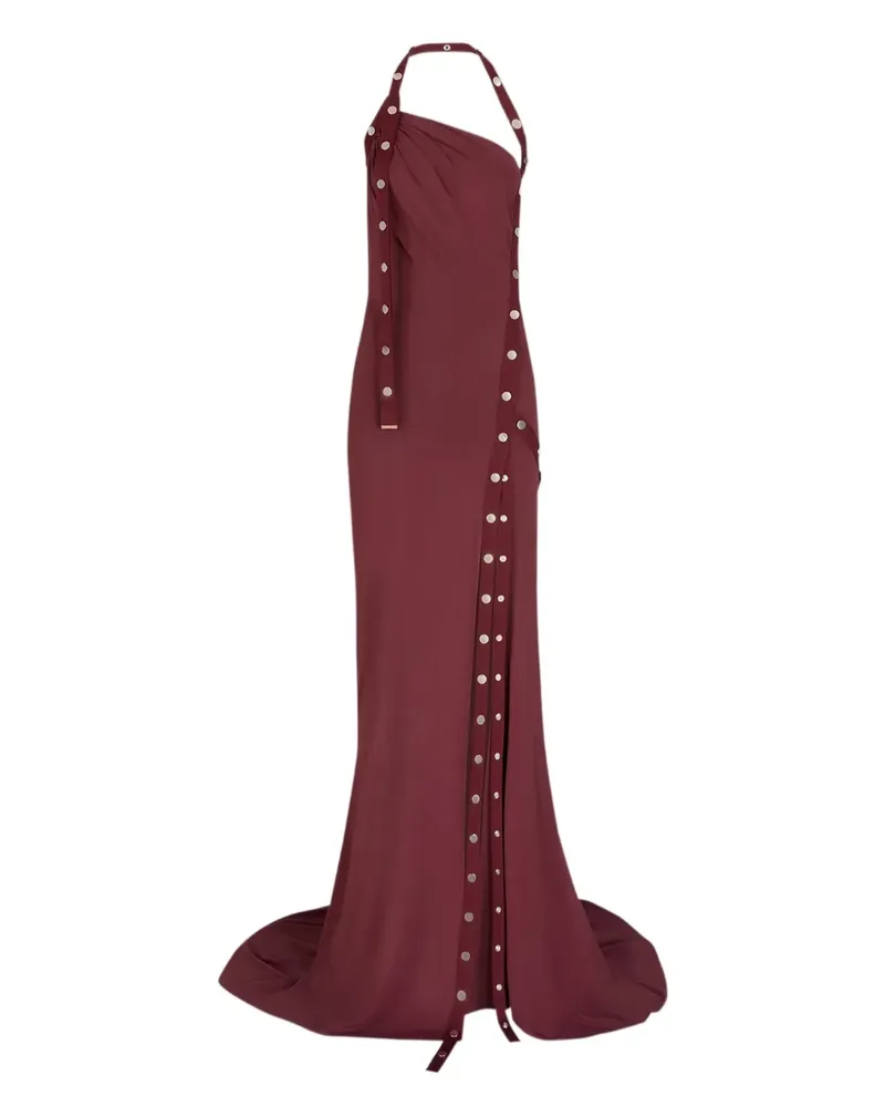 ATTICO halterneck button-detail dress - Rot Rot