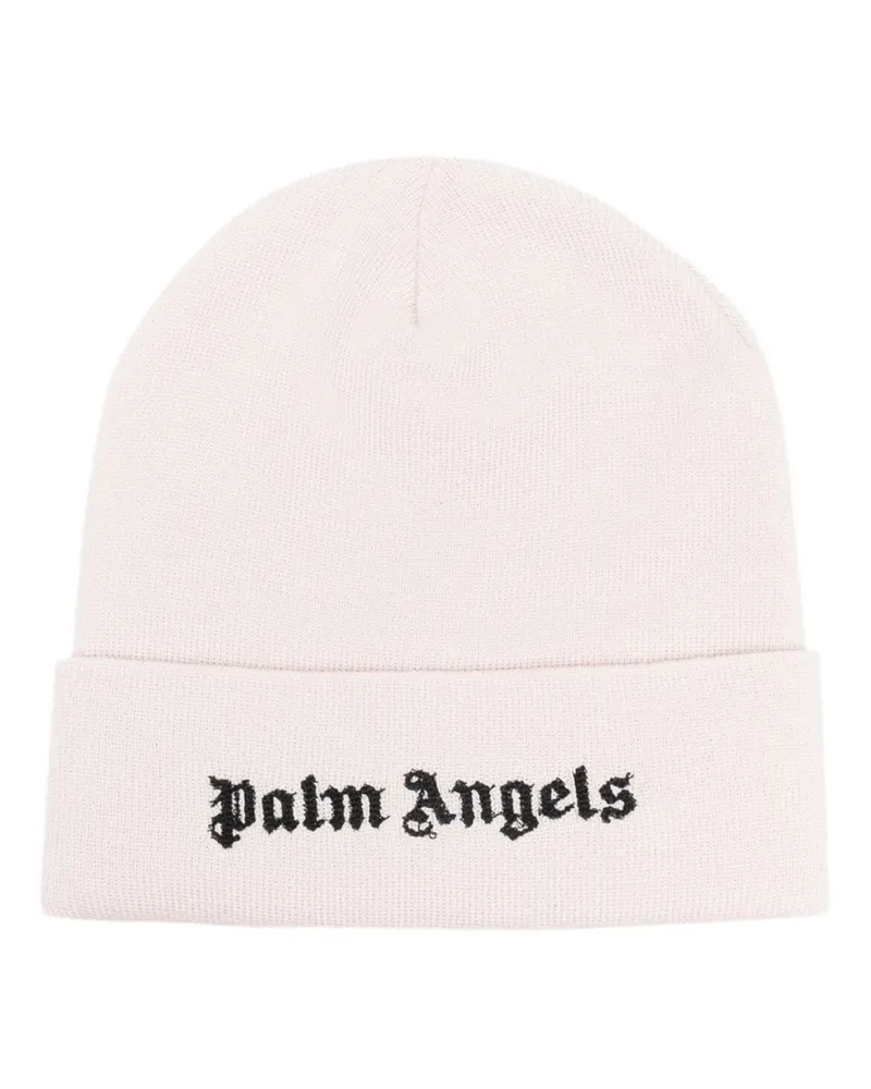 Palm Angels Beanie mit Logo-Stickerei - Nude Nude