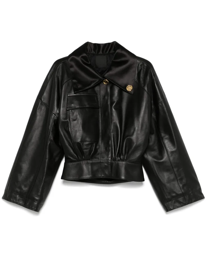Givenchy Lederjacke mit verstellbarem Kragen - Schwarz Schwarz