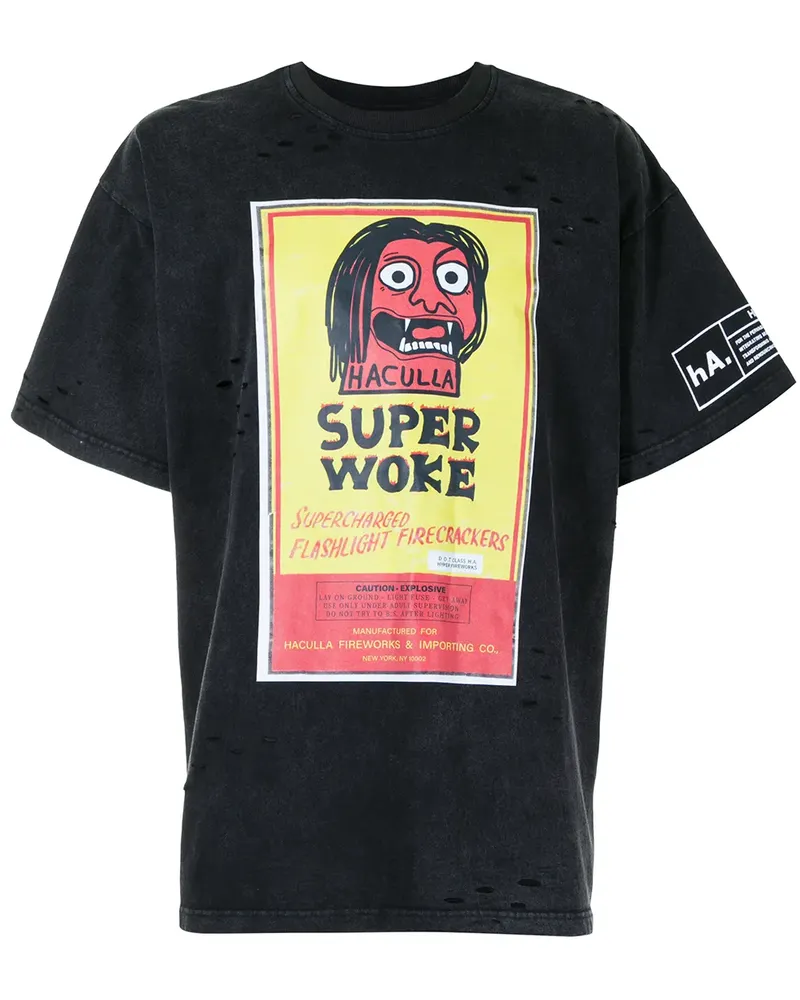 Haculla T-Shirt mit grafischem Print - Schwarz Schwarz