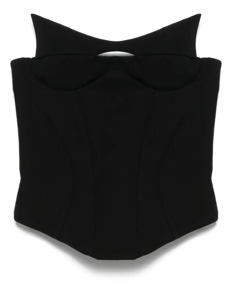 Thierry Mugler Ärmellose Corsage - Schwarz Schwarz