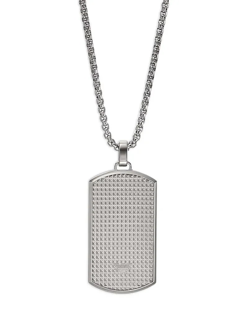 Emporio Armani Halskette mit Schildanhänger - Silber Silber
