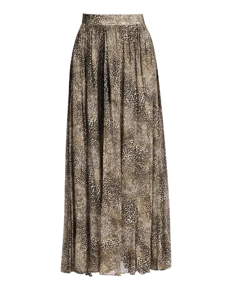 Elie Saab Midirock mit Print - Braun Braun