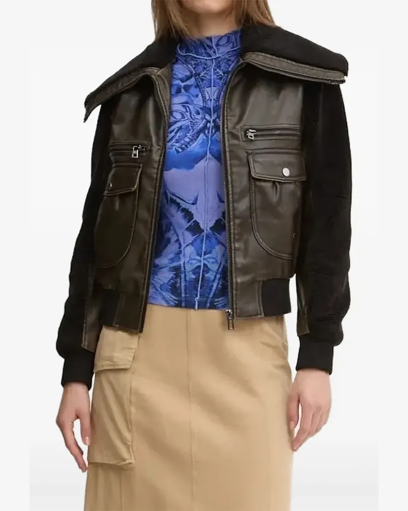 Desigual Jacke mit Logo-Prägung - Braun Braun