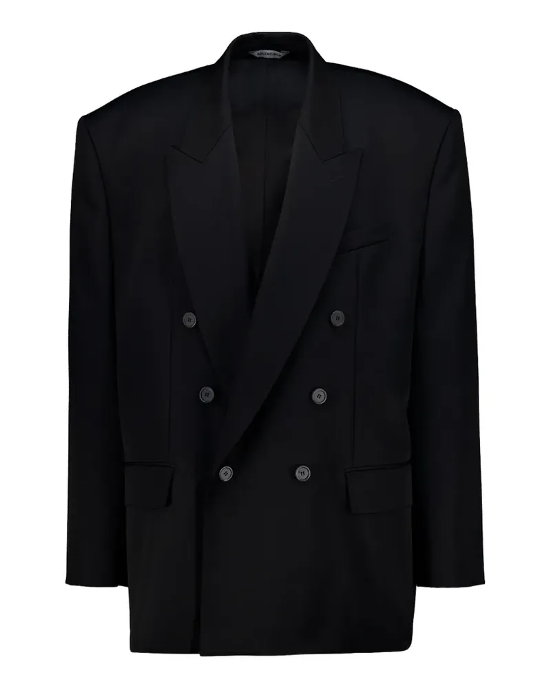 Balenciaga double-breasted wool-gabardine jacket - Schwarz Schwarz