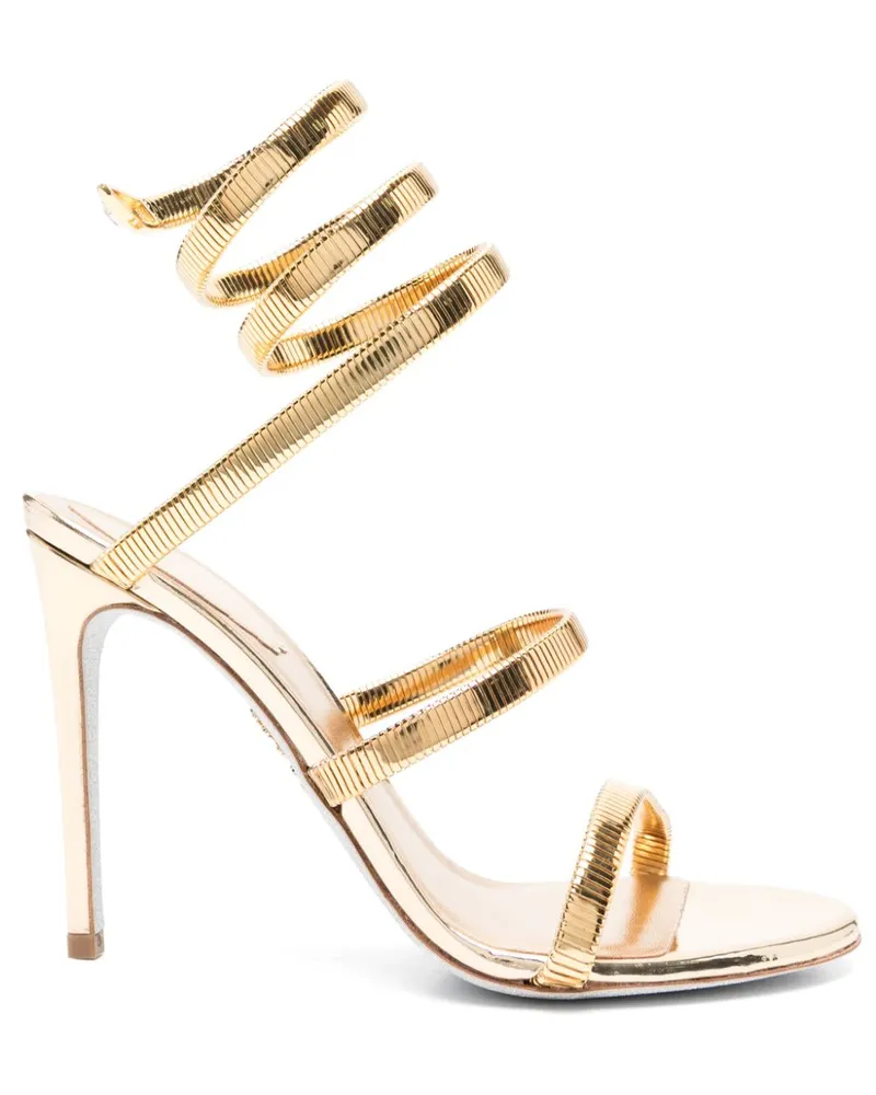 René Caovilla Metallisch Juniper Sandalen 80mm - Gold Gold