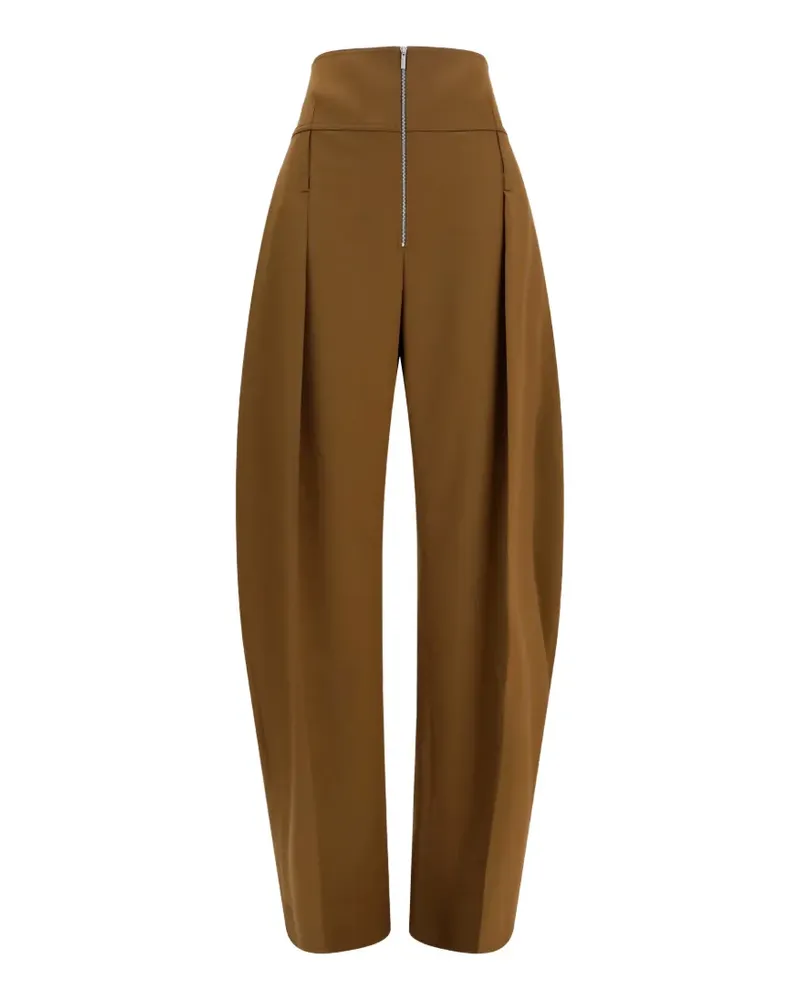 Ferragamo high-waisted pleated trousers - Braun Braun