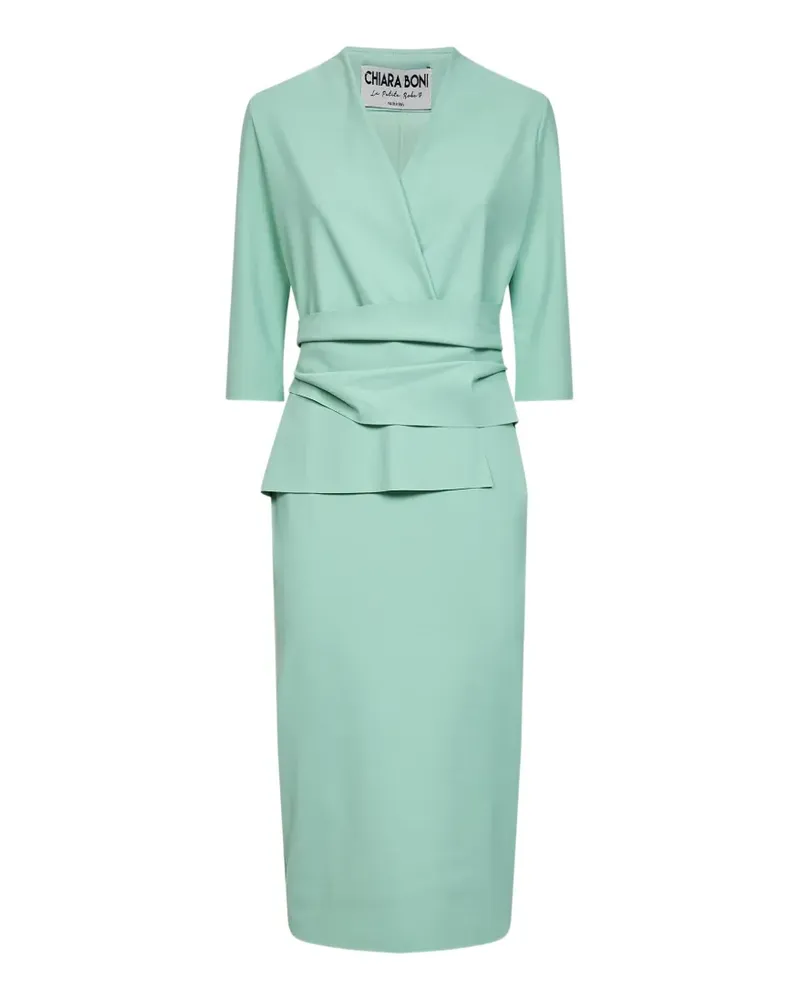 Chiara Boni wrap-detail midi dress - Grün Grün