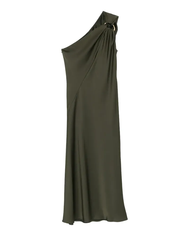 Max Mara One-Shoulder-Maxikleid mit Ring - Grün Grün