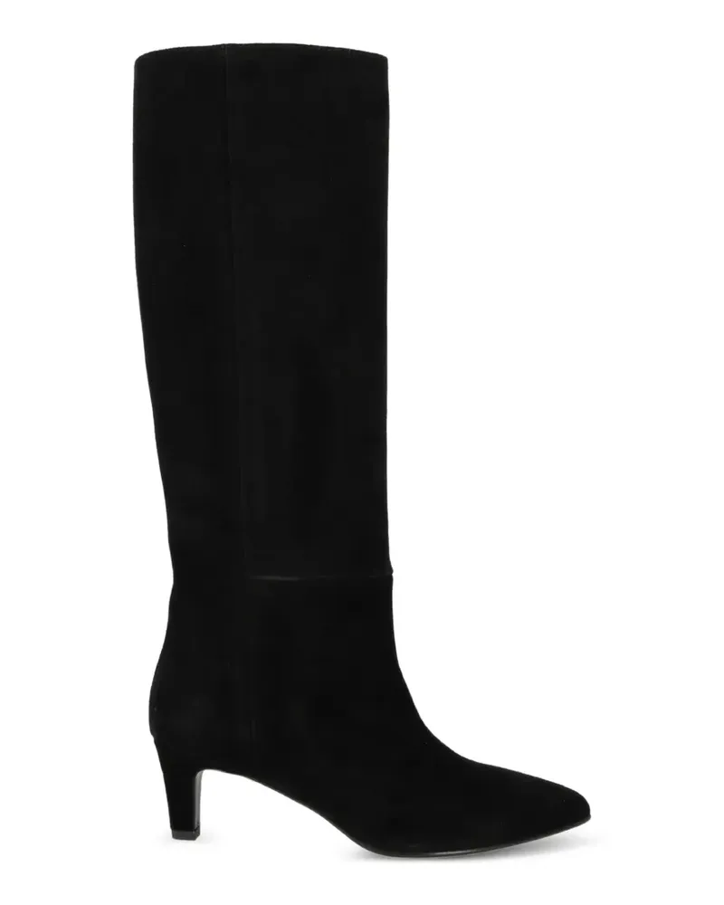 Via Roma 15 Kniehohe Stiefel mit spitzer Kappe - Schwarz Schwarz