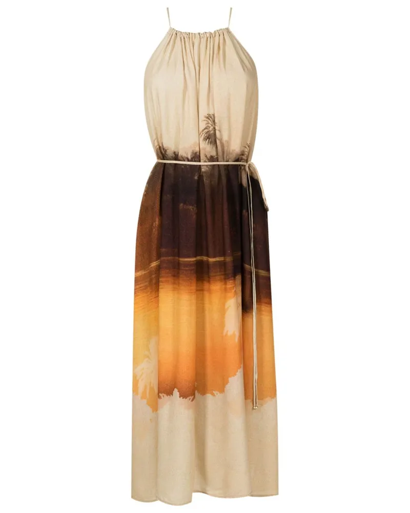 Lenny Niemeyer Midikleid mit grafischem Print - Braun Braun
