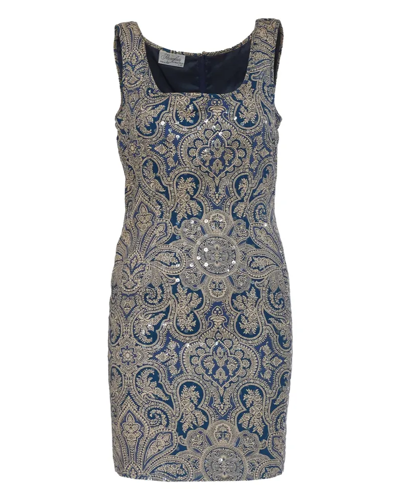Max Mara Kleid mit Jacquardmuster - Blau Blau