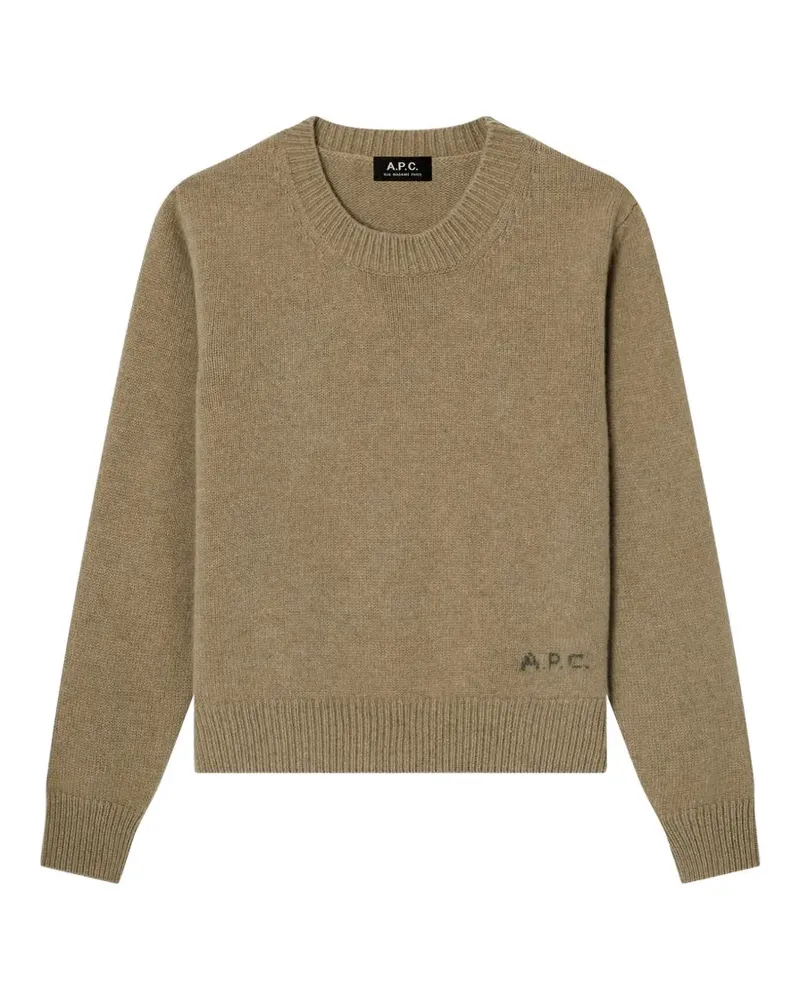 A.P.C. Pullover mit Logo-Stickerei - Nude Nude