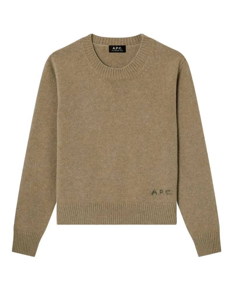 A.P.C. Pullover mit Logo-Stickerei - Nude Nude