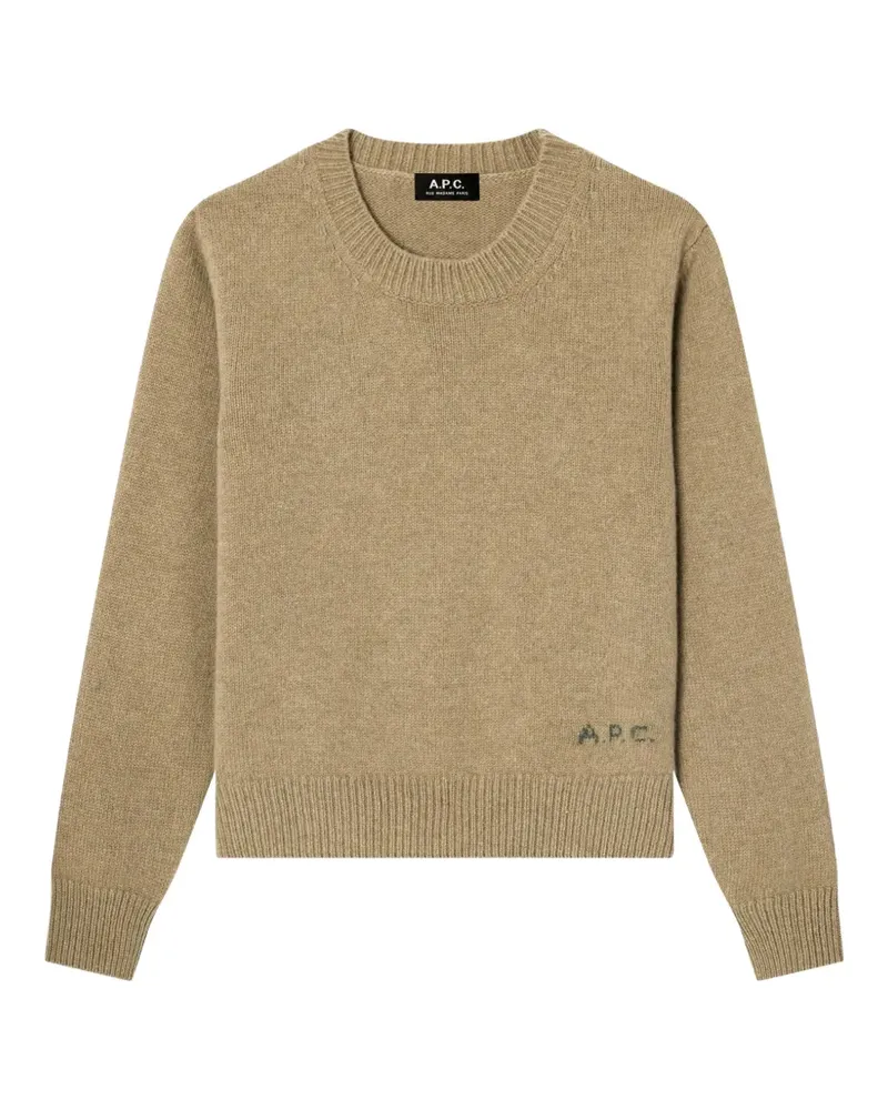 A.P.C. Pullover mit Logo-Stickerei - Nude Nude