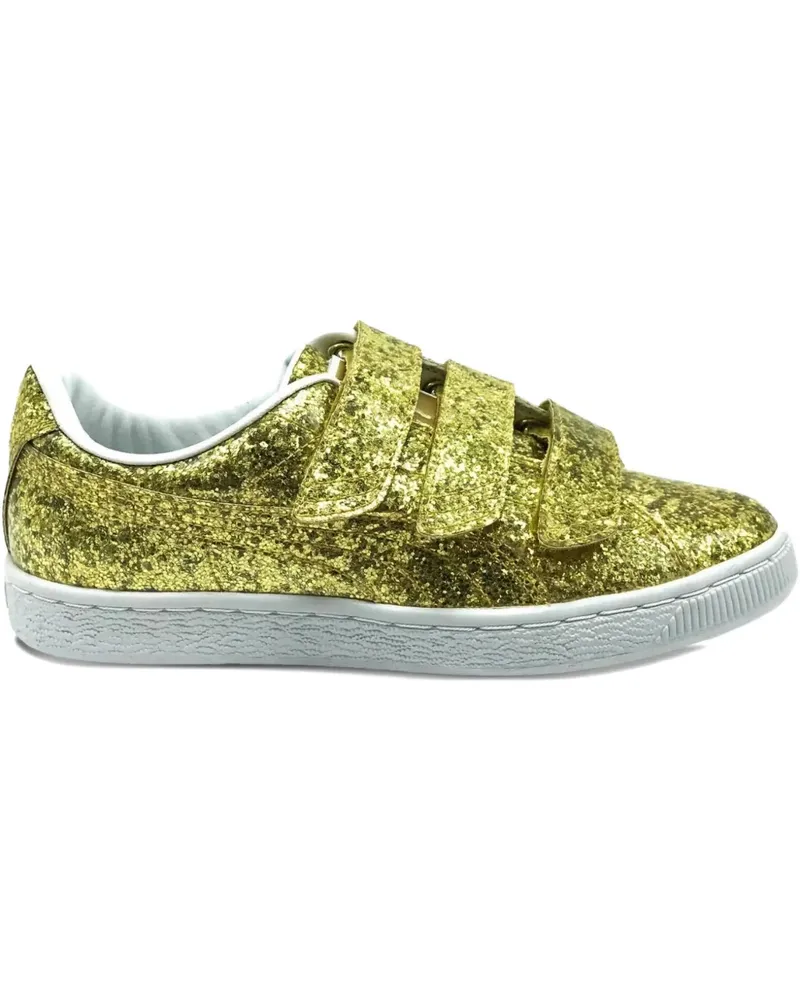 Puma Basket Starp Glitter Sneakers - Gold Gold