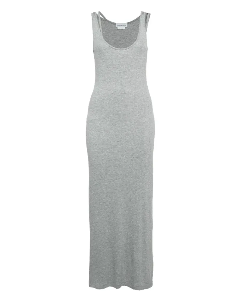 Lovers + Friends Maxikleid mit Schulterschliff - Grau Grau