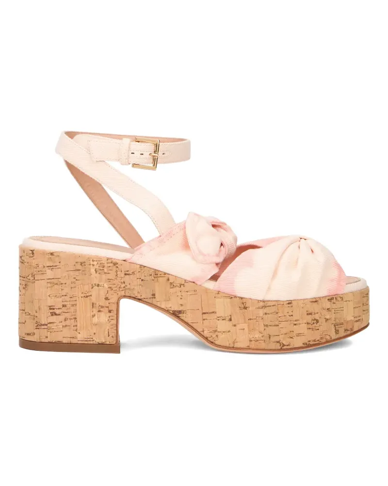 Alberta Ferretti knot-detail platform sandals - Rosa Rosa