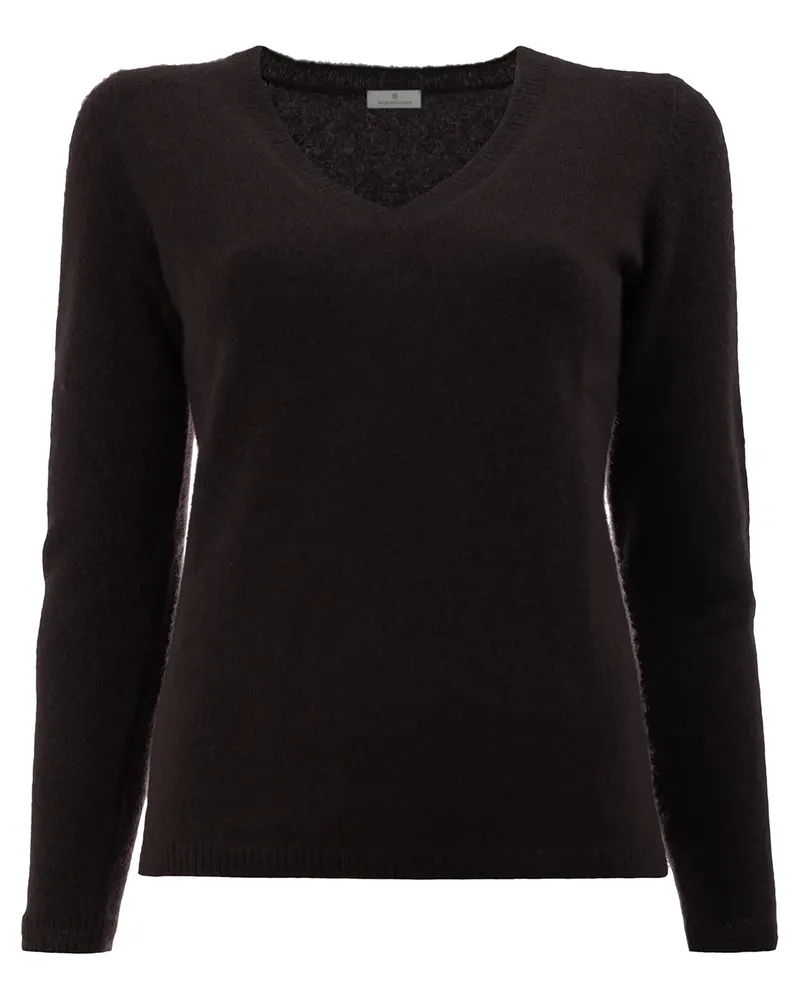 MAISON ULLENS Pullover mit V-Ausschnitt - Braun Braun