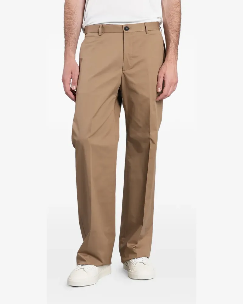 Tagliatore pressed-crease tailored trousers - Nude Nude