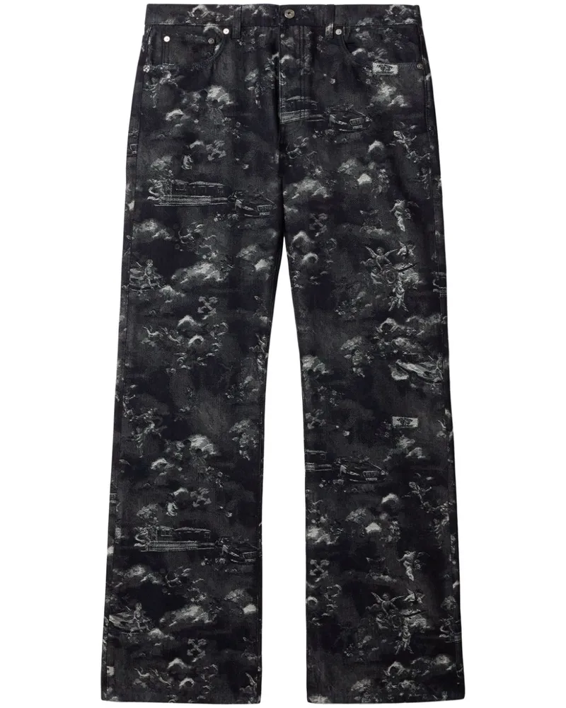 OFF-WHITE Fresco Jacquard-Jeans - Blau Blau