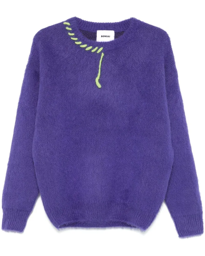 BONSAI Pullover mit Ziernähten - Violett Violett