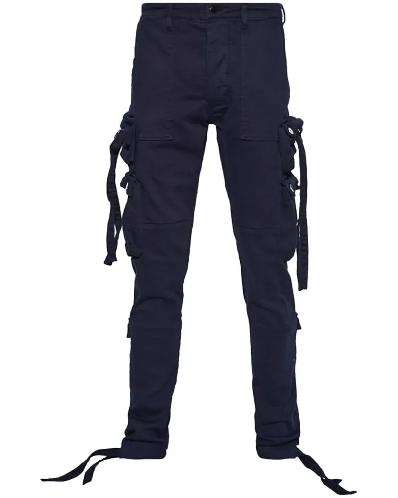 Amiri Schmale Jeans mit aufgesetzten Taschen - Blau Blau