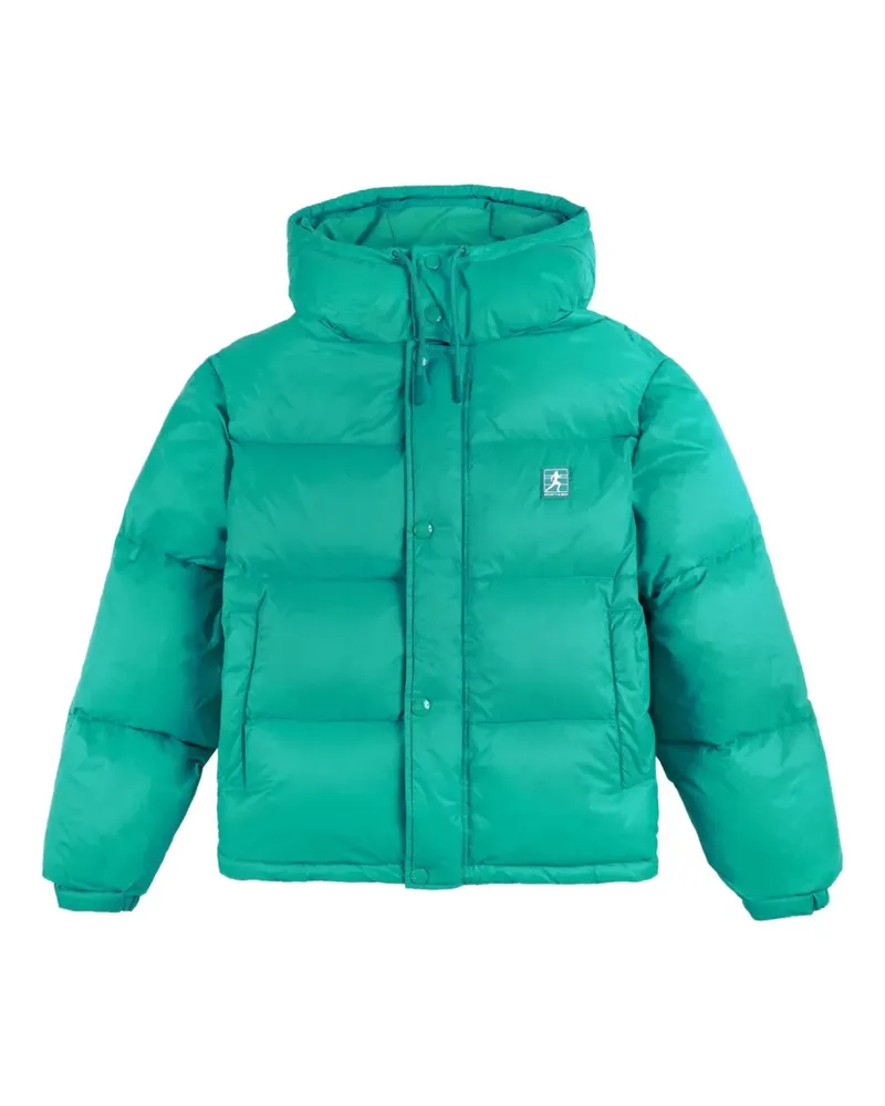 SPORTY & RICH Gefütterte Jacke mit Logo-Patch - Grün Grün