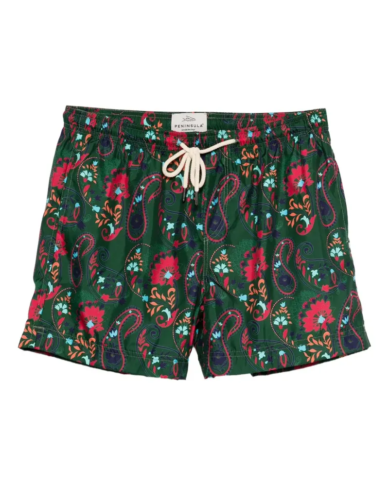 PENINSULA Casablanca Badeshorts mit Paisley-Print - Grün Grün