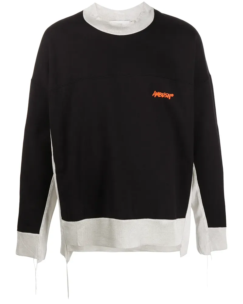 AMBUSH Asymmetrisches Sweatshirt - Schwarz Schwarz