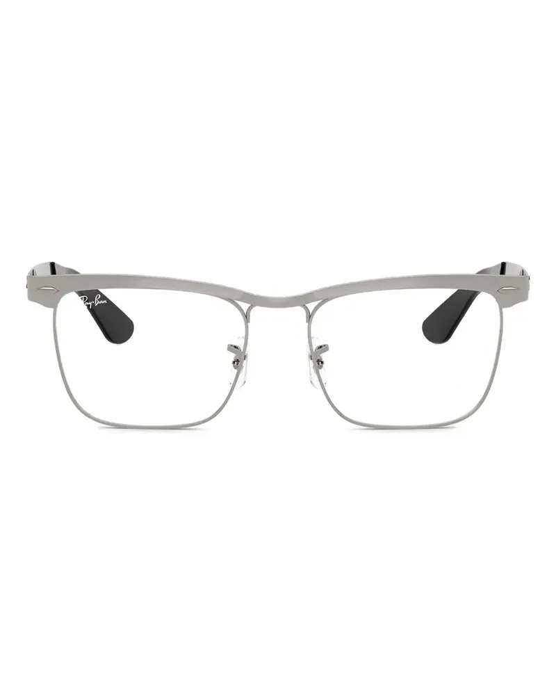 Ray Ban Wayfarer Deluxe Brille mit halbem Gestell - Grau Grau