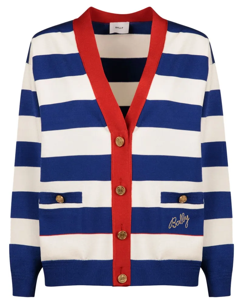 Bally Cardigan mit Logo-Stickerei - Weiß Weiß