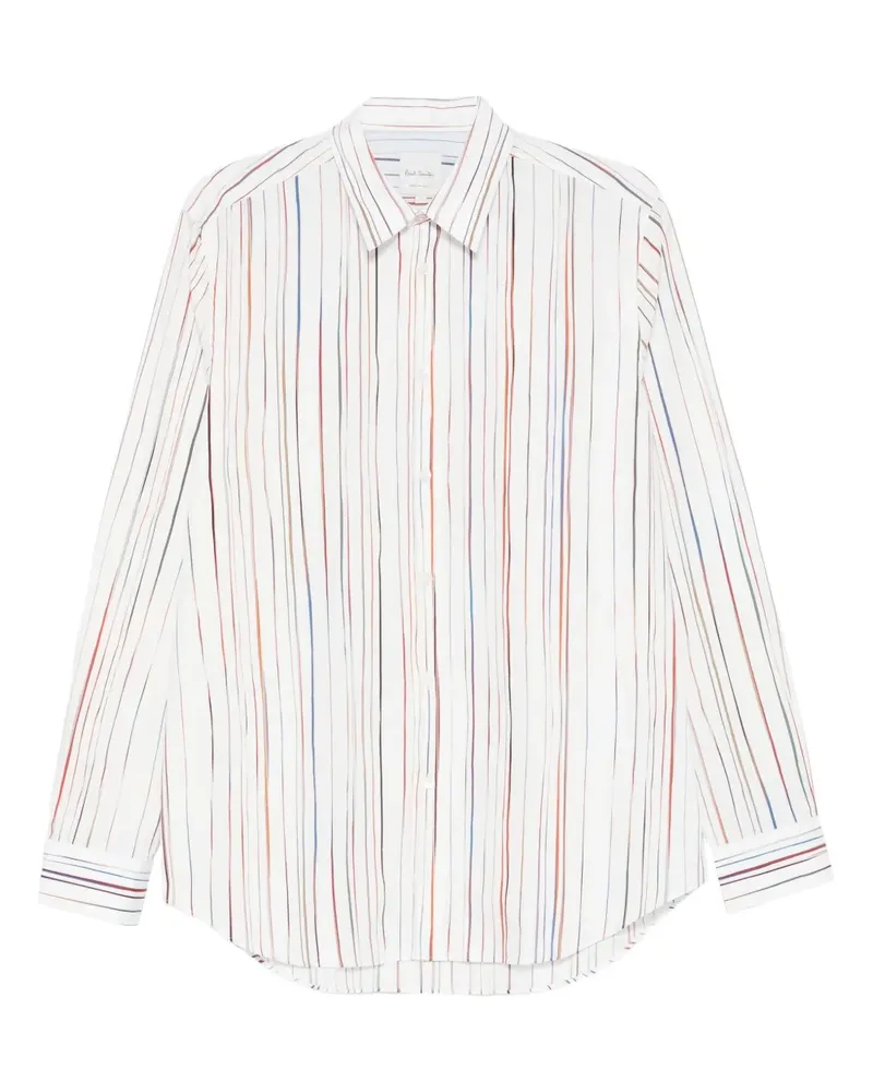 Paul Smith Signature Hemd mit Nadelstreifen - Weiß Weiß