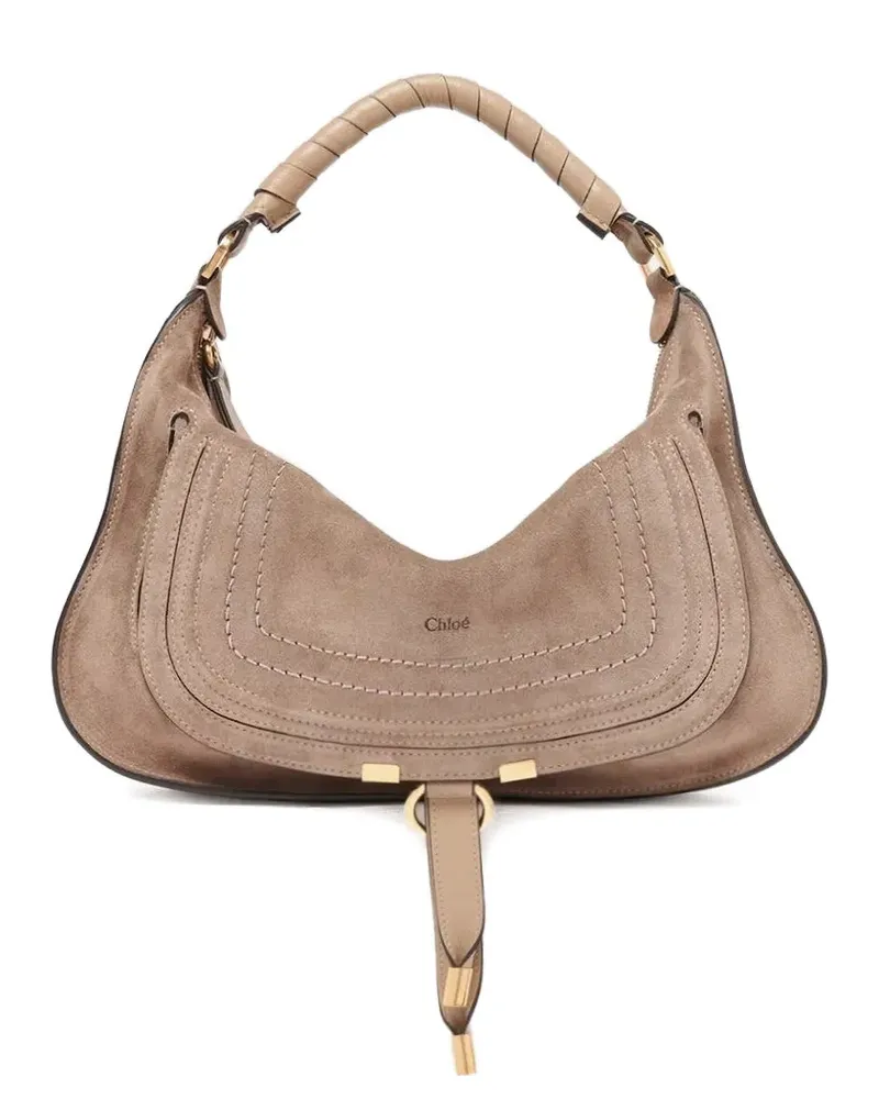Chloé small Marcie suede shoulder bag - Braun Braun