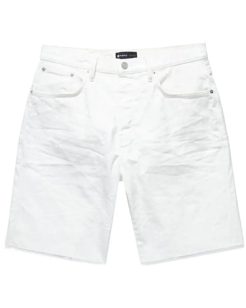 PURPLE BRAND Jeans-Shorts im Distressed-Look - Weiß Weiß