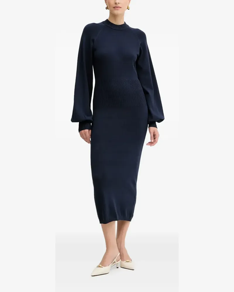 Silvian Heach Midikleid mit Ballonärmeln - Blau Blau