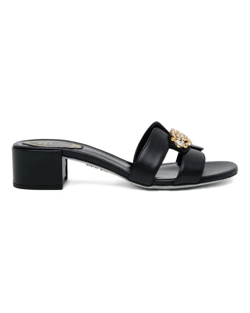 René Caovilla crystal-embellished sandals - Schwarz Schwarz