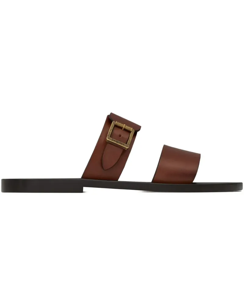 Saint Laurent Sandalen mit Schnallenverschluss - Braun Braun
