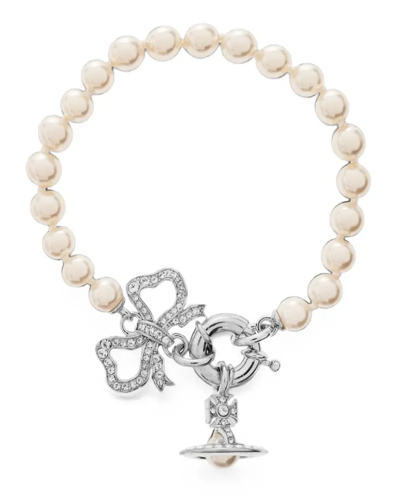 Vivienne Westwood Rigoberta Orb Armband mit Schleife - Silber Silber