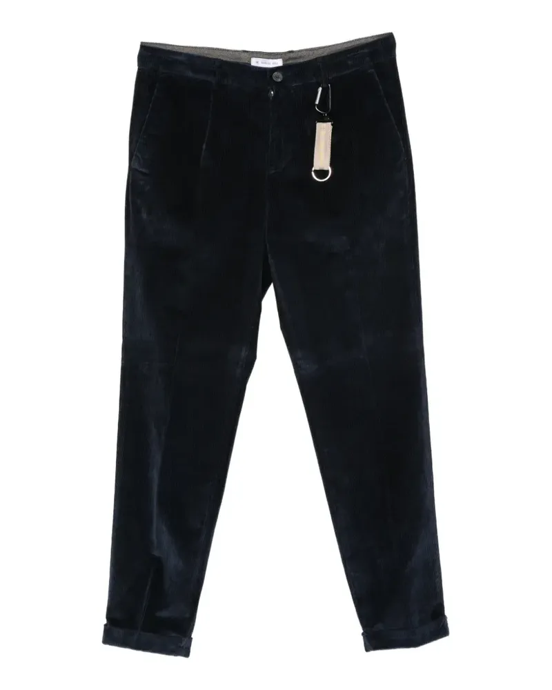 Manuel Ritz Cordhose mit Falten - Blau Blau