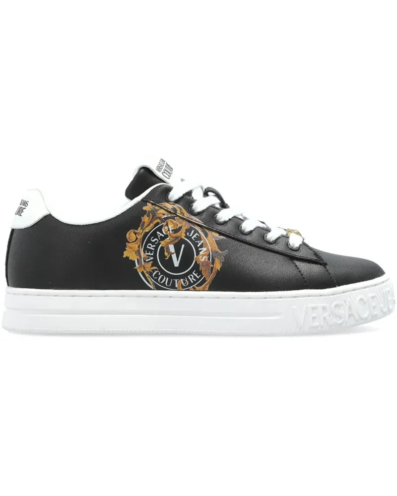 Versace Jeans Sneakers mit Logo-Print - Schwarz Schwarz