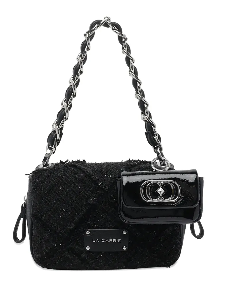 LA CARRIE Isabel Cross chain shoulder bag - Schwarz Schwarz
